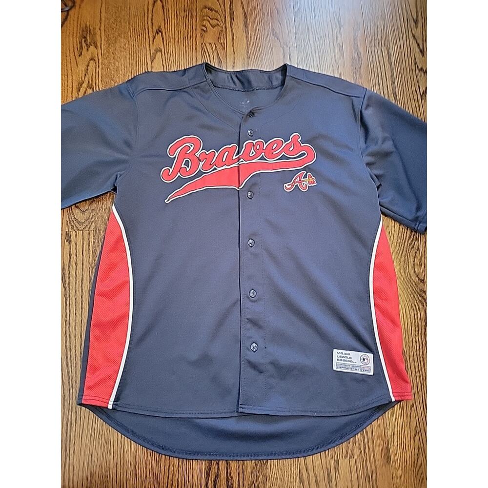 Majestic Navy and Red Short Sleeve Tee